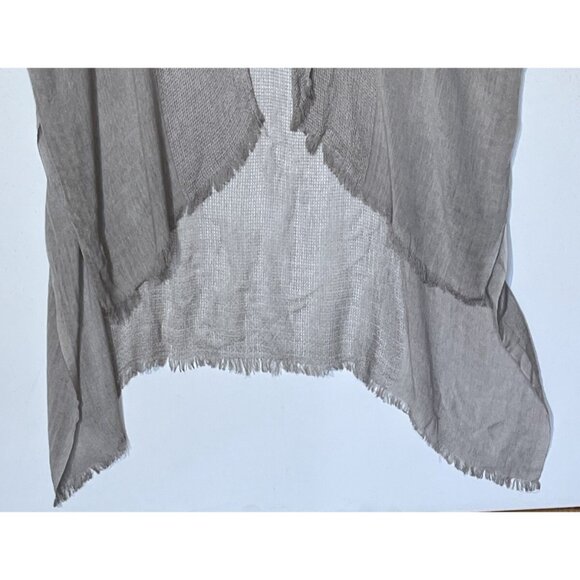Free People Day Dream Gray Knit Boho Washed Kimono Open Cardigan - Picture 8 of 10